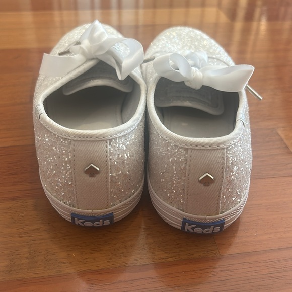 Keds X Kate Spade New York Champion Glitter Sneakers Womens Size 7 M White - Picture 3 of 7